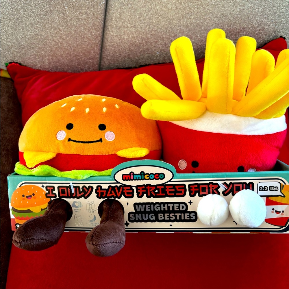 Mimicoco I Only Have Fries for You weighted snug besties. For 3+ years old